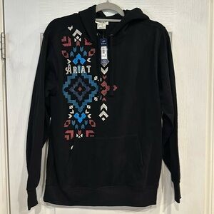 Women’s’ Ariat Real Geo Hoodie. Black in color. New with Tags. Size Medium.